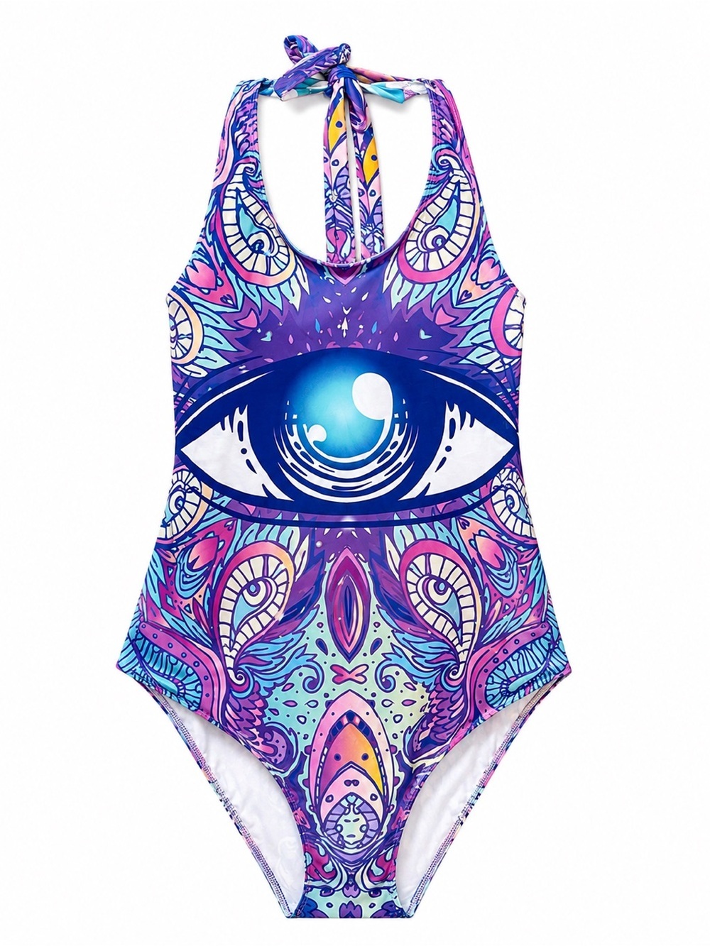 NWT! Mr. Gugu & Miss Go Women’s Evil Eye Print One-Piece Swimsuit. Size: XL